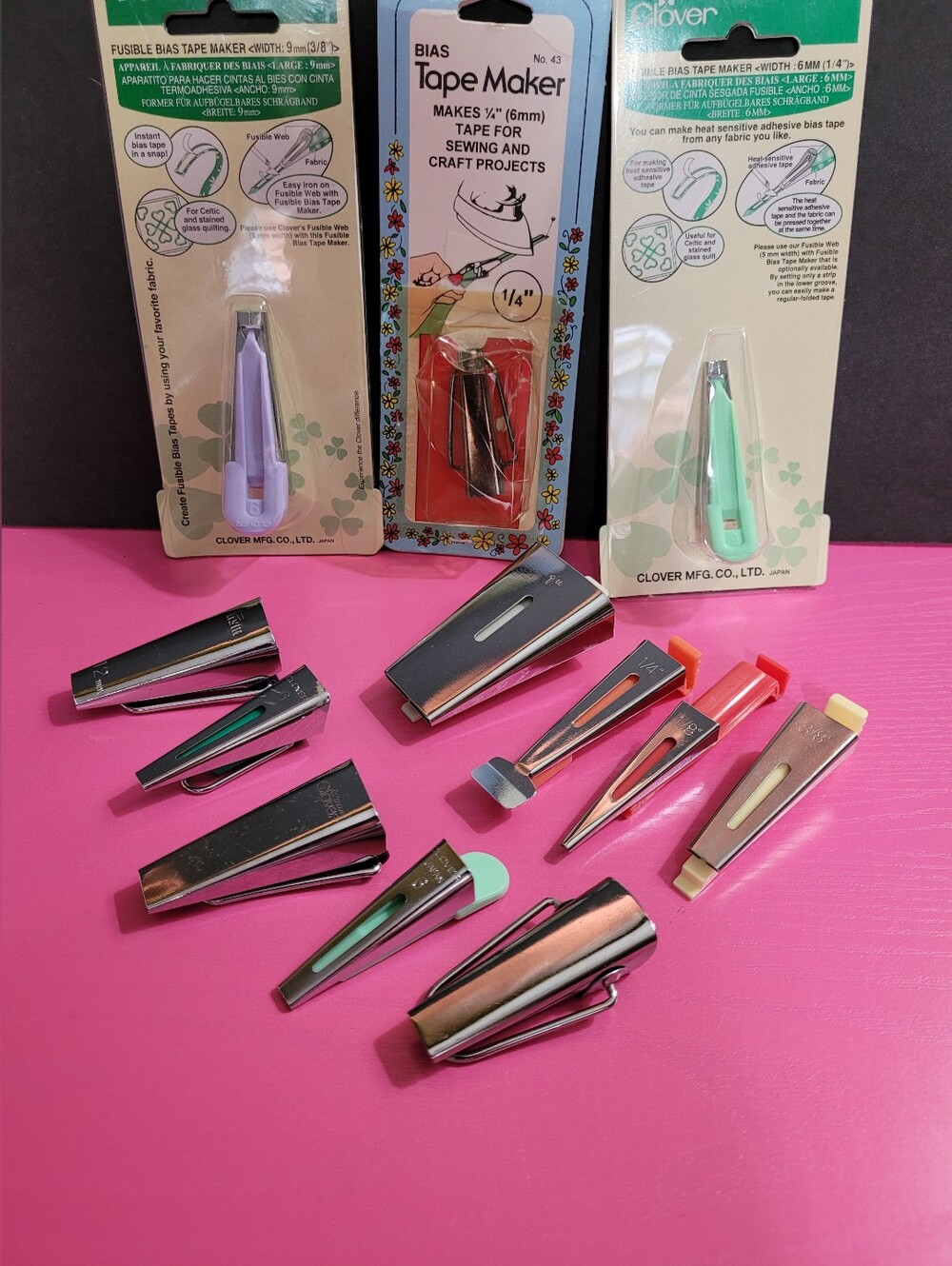 Bundle Of 12 Bias Tape Makers For Sewing And Crafts (1594)